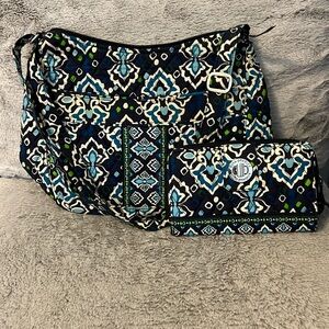 Vera Bradley Ink Blue bag and wallet
